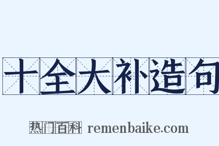 十全大补造句是什么意思的图片